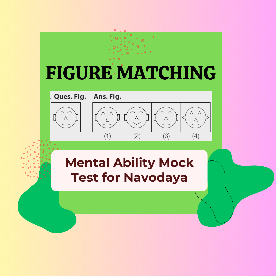 Figure Matching Mental Ability Mock test for Navodaya, Navodaya figure matching Mental Ability Mock Test, Figure Matching